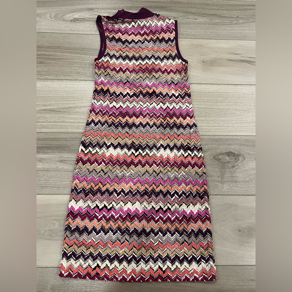 Missoni Orange Label Sleeveless Multicolor Knit Mock Dress Women Sz 42 US 6 M - Picture 8 of 13